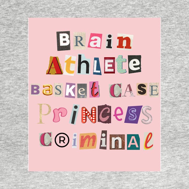 Brain Athlete Basket Case Princess Criminal Breakfast Club Print by madiwestdal